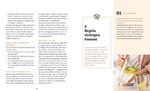 Buchcover und Innenansicht für das Buch: Wie neugeboren durch Fasten