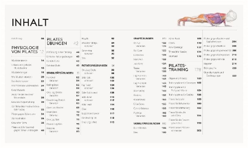 Buchcover und Innenansicht für das Buch: Pilates - Die Anatomie verstehen