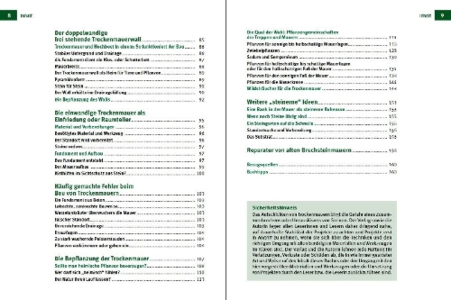 Buchcover und Innenansicht für das Buch: Trockenmauern