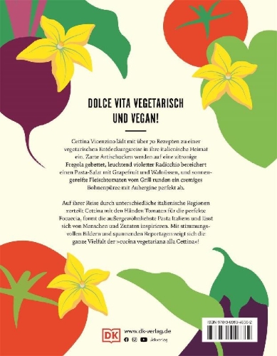 Buchcover und Innenansicht für das Buch: Cucina Vegetariana
