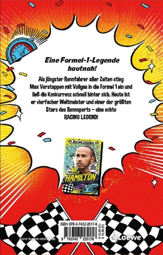 Buchcover und Innenansicht für das Buch: Racing Legends (Band 2) - Max Verstappen