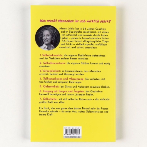 Buchcover und Innenansicht für das Buch: ICH-POWER