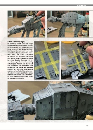 Buchcover und Innenansicht für das Buch: Airbrush für Modellbau, 3D-Druck & Tabletop