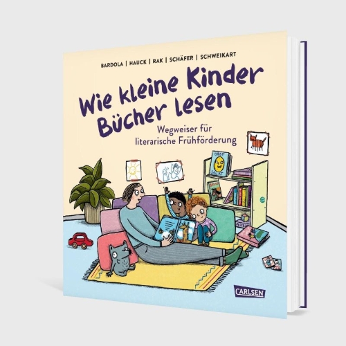 Buchcover und Innenansicht für das Buch: Wie kleine Kinder Bücher lesen
