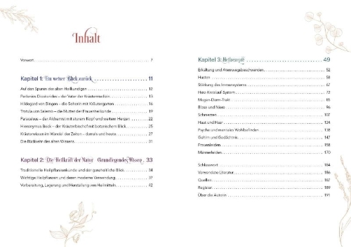 Buchcover und Innenansicht für das Buch: Herbal Healing - Medizin aus der Natur