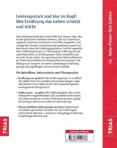 Buchcover und Innenansicht für das Buch: Keto-Power fürs Gehirn