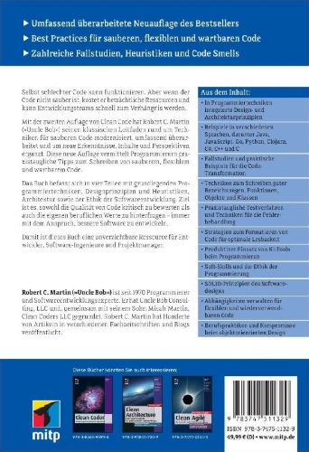 Buchcover und Innenansicht für das Buch: Clean Code