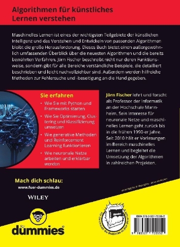 Buchcover und Innenansicht für das Buch: Maschinelles Lernen für Dummies