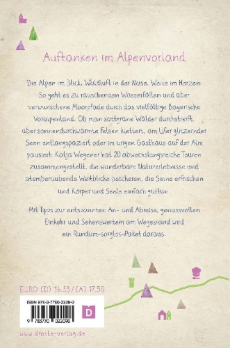Buchcover und Innenansicht für das Buch: Bayerische Voralpen. Wandern für die Seele