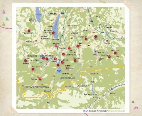 Buchcover und Innenansicht für das Buch: Bayerische Voralpen. Wandern für die Seele