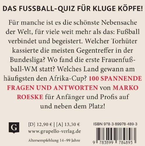 Buchcover und Innenansicht für das Buch: Fußball-Quiz