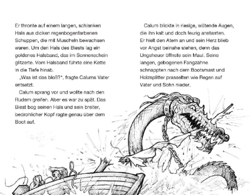 Buchcover und Innenansicht für das Buch: Sepron the Sea Serpent