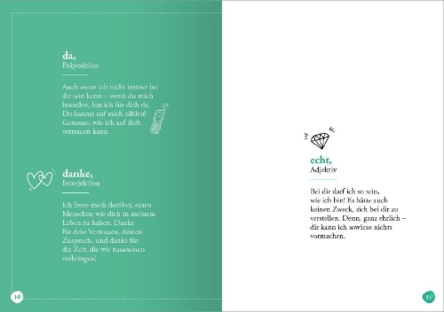 Buchcover und Innenansicht für das Buch: Lieblingsmensch (Substantiv, m)