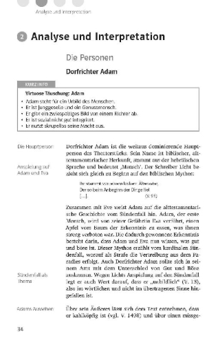Buchcover und Innenansicht für das Buch: Klett Lektürehilfen Heinrich von Kleist, Der zerbrochne Krug