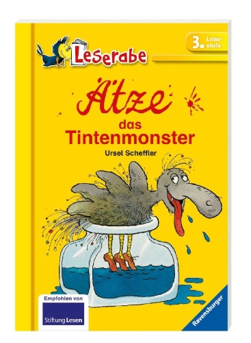 Buchcover und Innenansicht für das Buch: Ätze. das Tintenmonster - Leserabe 3. Klasse - Erstlesebuch für Kinder ab 8 Jahren