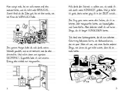 Buchcover und Innenansicht für das Buch: Diary of a Wimpy Kid 14