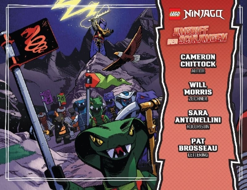 Buchcover und Innenansicht für das Buch: LEGO® NINJAGO® - Angriff der Schlangen