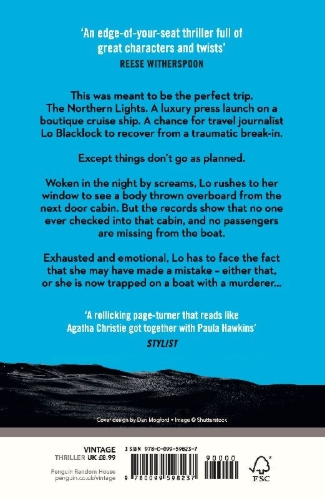 Buchcover und Innenansicht für das Buch: The Woman in Cabin 10
