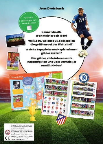 Buchcover und Innenansicht für das Buch: Das große Fußball-Stickerbuch