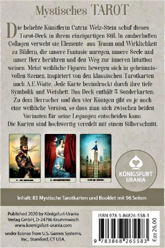 Buchcover und Innenansicht für das Buch: Mystisches Tarot