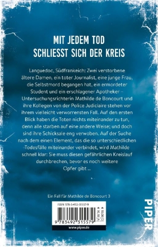 Buchcover und Innenansicht für das Buch: Die Richterin und der Kreis der Toten