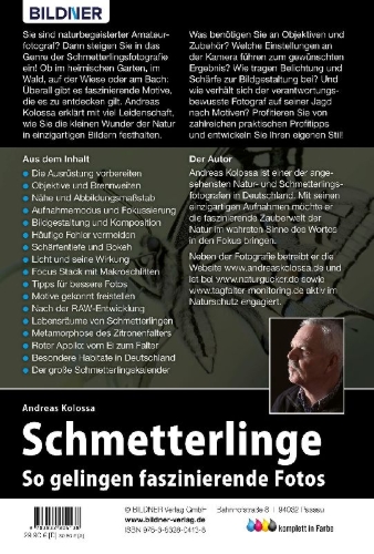 Buchcover und Innenansicht für das Buch: Schmetterlinge - so gelingen faszinierende Fotos