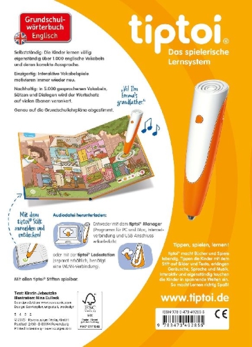 Buchcover und Innenansicht für das Buch: tiptoi® - Grundschulwörterbuch Englisch