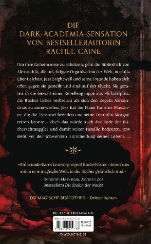 Buchcover und Innenansicht für das Buch: The Great Library - Ash and Quill Book 3