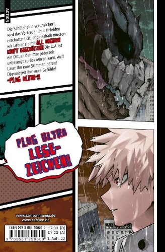 Buchcover und Innenansicht für das Buch: Boku no Hero Academia