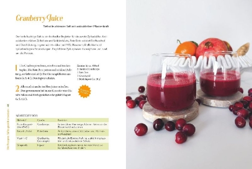 Buchcover und Innenansicht für das Buch: Juice Up Your Health