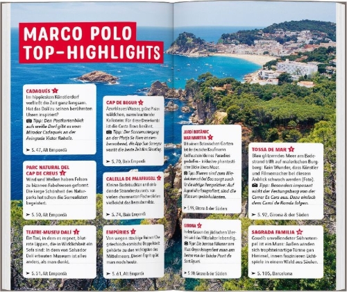 Buchcover und Innenansicht für das Buch: MARCO POLO Reiseführer Costa Brava, Barcelona