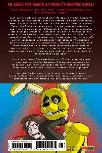 Buchcover und Innenansicht für das Buch: Five Nights at Freddy's: The silver Eyes