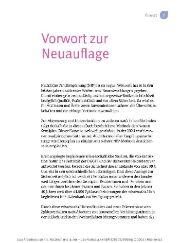 Buchcover und Innenansicht für das Buch: Natürlich und sicher - Das Praxisbuch