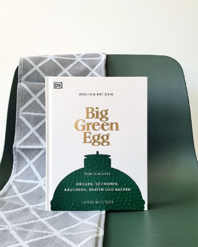 Buchcover und Innenansicht für das Buch: Kochen mit dem Big Green Egg
