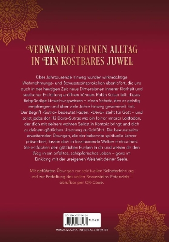 Buchcover und Innenansicht für das Buch: Deva Sutra. Erwecke deine göttliche Schöpferkraft