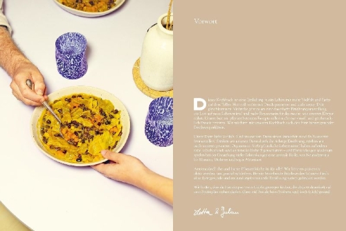 Buchcover und Innenansicht für das Buch: Gesund gekocht