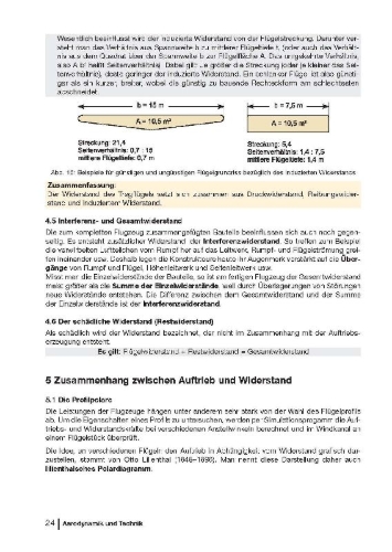 Buchcover und Innenansicht für das Buch: Flug ohne Motor