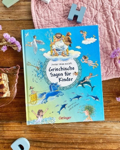 Buchcover und Innenansicht für das Buch: Griechische Sagen für Kinder