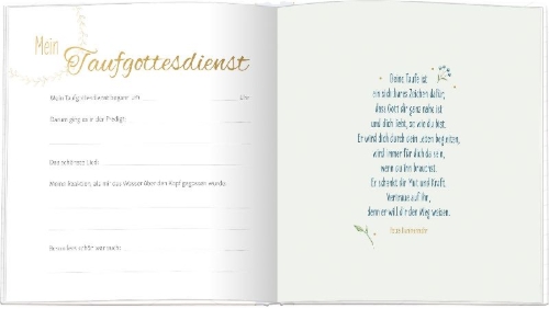 Buchcover und Innenansicht für das Buch: Meine Taufe