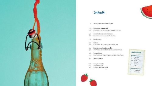 Buchcover und Innenansicht für das Buch: Limonaden selber machen