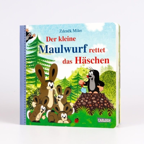Buchcover und Innenansicht für das Buch: Der kleine Maulwurf rettet das Häschen