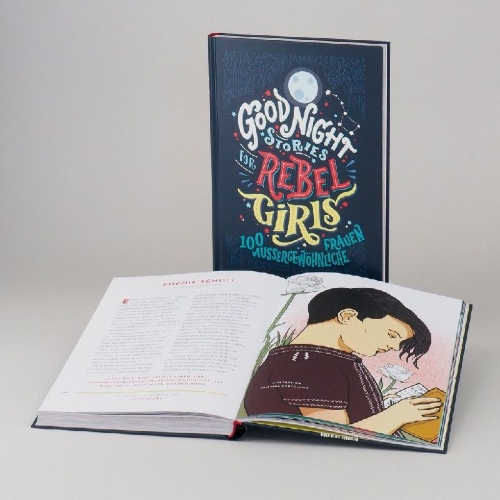 Buchcover und Innenansicht für das Buch: Good Night Stories for Rebel Girls