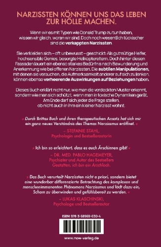 Buchcover und Innenansicht für das Buch: Verkappte Narzissten