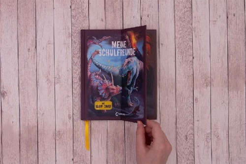 Buchcover und Innenansicht für das Buch: Meine Schulfreunde (Dinosaurier)