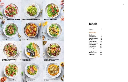 Buchcover und Innenansicht für das Buch: Salate der Superlative