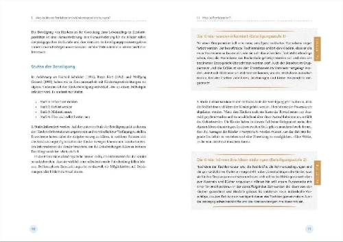 Buchcover und Innenansicht für das Buch: Partizipation in Krippe und Kita