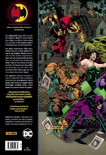 Buchcover und Innenansicht für das Buch: Batman: Knightfall - Der Sturz des Dunklen Ritters (Deluxe Edition)