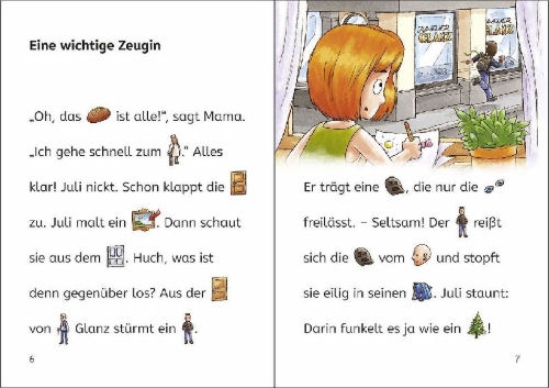 Buchcover und Innenansicht für das Buch: Bildermaus - Geschichten von der Polizei