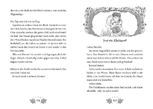 Buchcover und Innenansicht für das Buch: Flüsterwald - Das Abenteuer beginnt (Flüsterwald, Staffel I, Bd. 1)