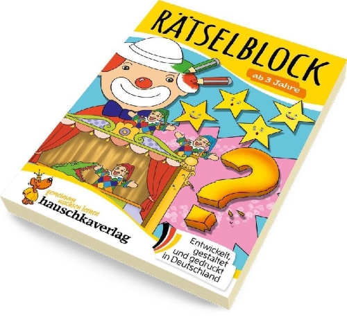 Buchcover und Innenansicht für das Buch: Rätselblock ab 3 Jahre - Band 1